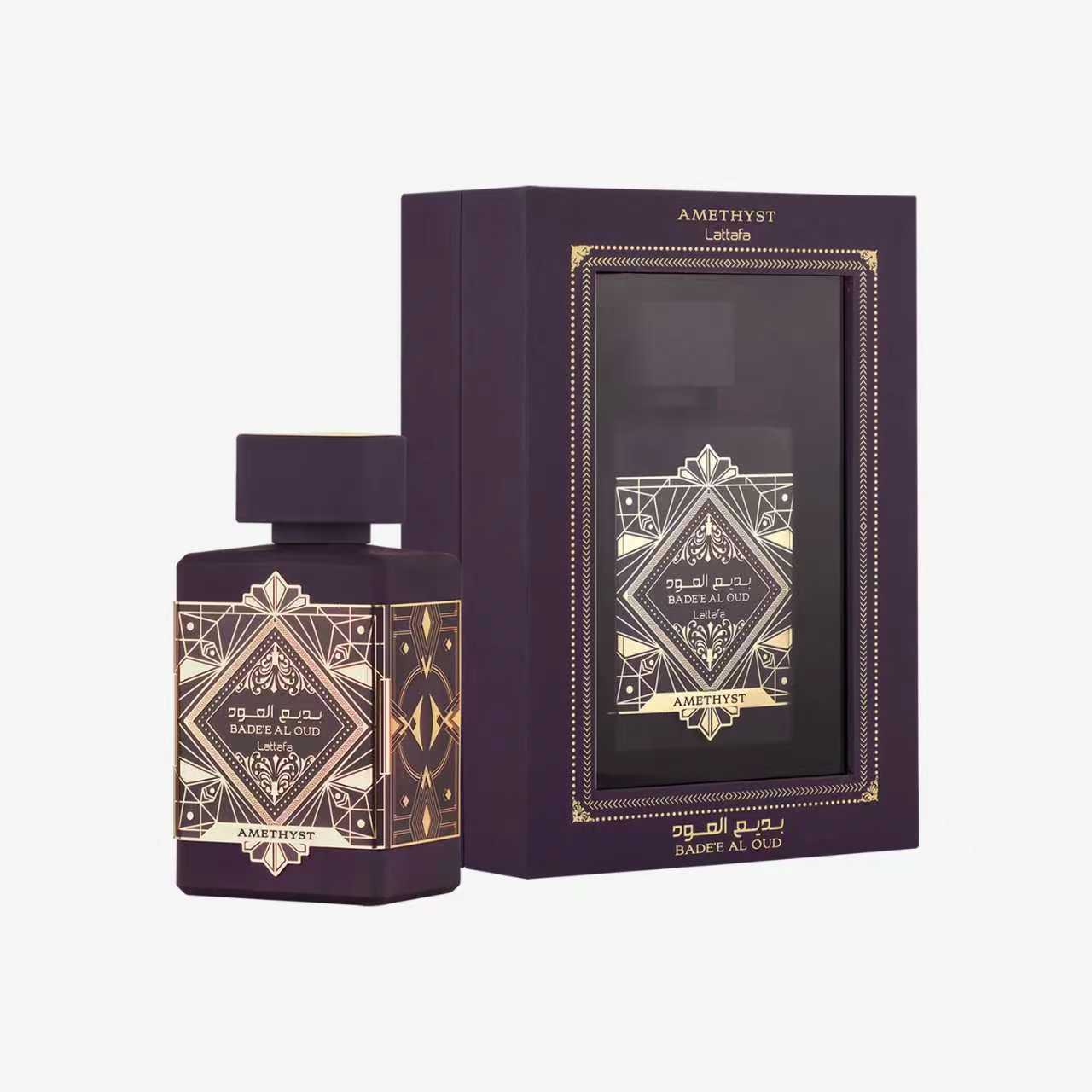 Lattafa Bade'e Al Oud Amethyst Unisex Eau de Parfum – Floral Fruity Amber Oud 100ml